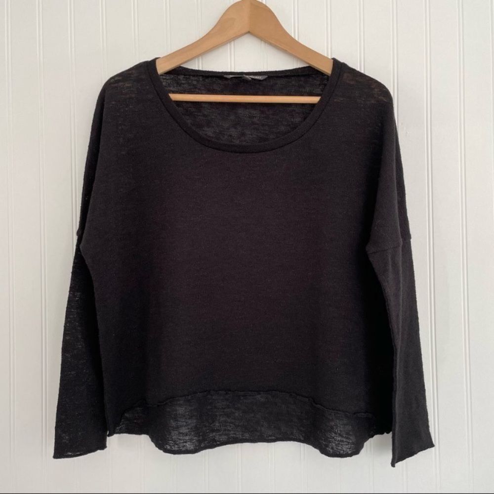 VICTORIA'S SECRET Victoria’s Secret Black Semi Sheer Soft Gauze Top Size Small